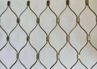 316 Stainless Steel Woven Ferrule Wire Rope Mesh For Zoo Bird