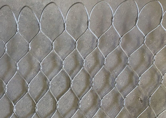 Safety Netting With Anti Alkali Stainless Steel Cable Mesh 4.0 Mm Wire