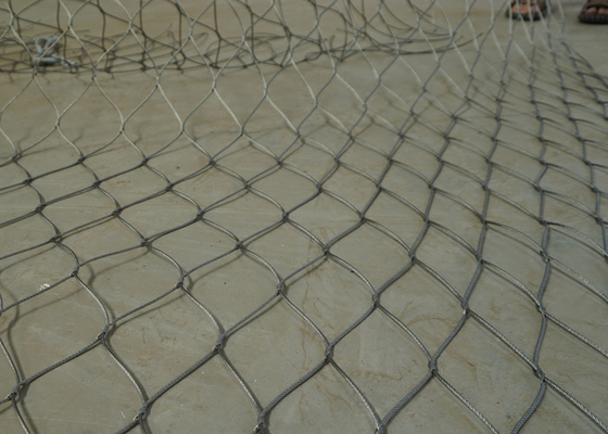 Ss 304 Ferrule Cable Mesh With Frame Customized Anti Rust For Boundary Wall