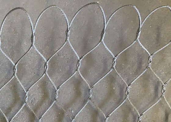 20mm-300mm Aperture Stainless Steel Rope Mesh High Durability