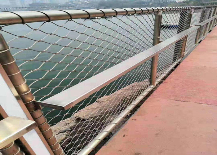 7 X 19 Ferrule Stainless Steel Rope Mesh Netting For Balustrade