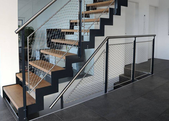 High Tensile 7 X 19 Stainless Steel Cable Mesh Untuk Suspended Anti Falling Net