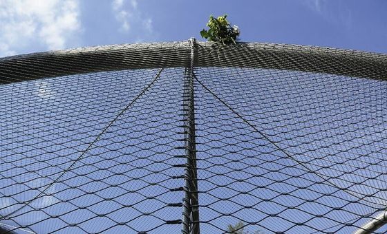 Jaring Pengaman Baja Tahan Karat Kawat 2.0mm Lubang 60x60mm Perlindungan Jatuh