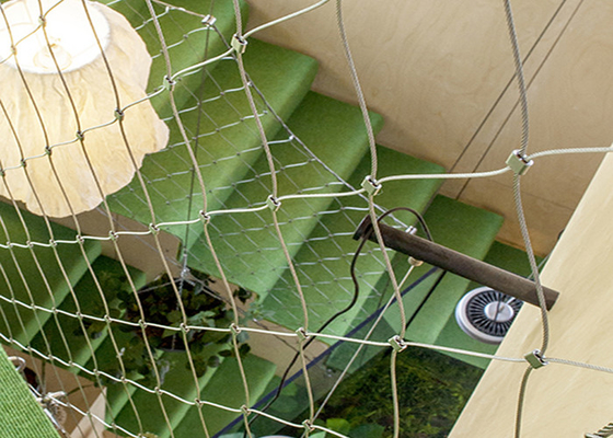 Arsitektur Tanaman Teralis Wire Rope Mesh 3.0 Mm Dia