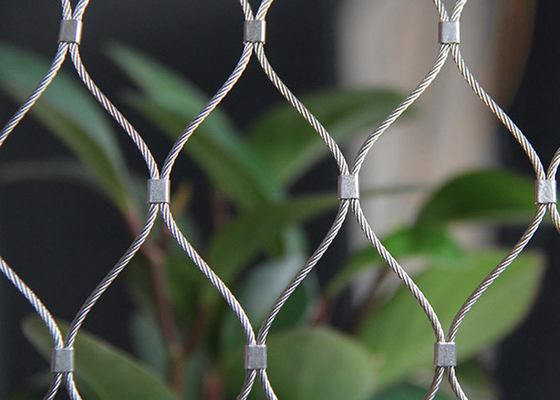 Aisi 304 316 Wire Rope Mesh Arsitektur Fleksibel