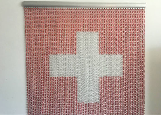 Tirai Rantai Tautan Menarik Aluminium Perawatan Permukaan Anodized