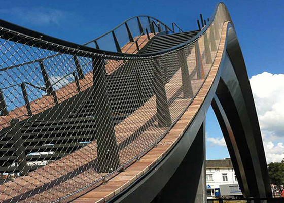 Wire Mesh Arsitektur Berknota 3.0mm Wire Rope Netting