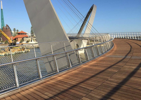 Jembatan Jalan Raya Balustrade Webnet Wire Mesh Ferruled