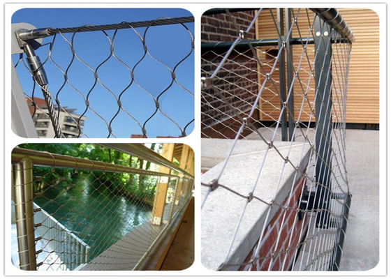 Langkan Wire Mesh Arsitektur Tenunan Polos Dari Teras Balkon