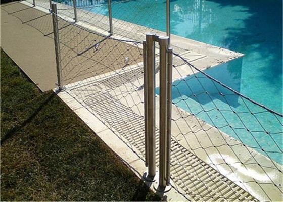 Kolam Renang 5.0mm Stainless Steel Wire Rope Mesh 7 X7