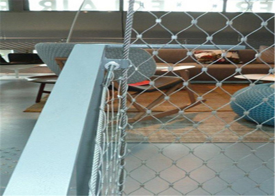 60 * 60 Mm Lubang Wire Mesh Arsitektur, Jaring Kabel Baja