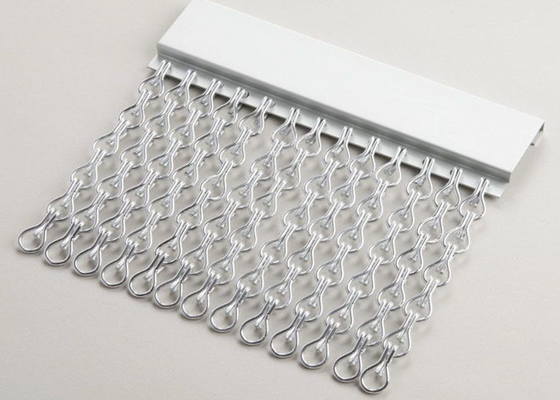Ruang Pameran Dekoratif 1.5mm Chain Link Curtain Ukuran Disesuaikan Dan Warna Logam