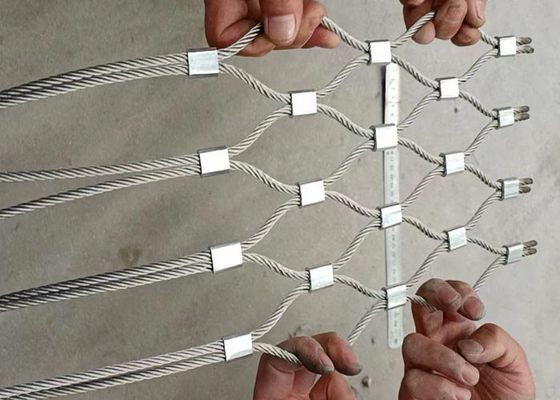 Kabel Baja Tarik Tinggi Mesh Fleksibilitas Luar Biasa Perlindungan Keamanan Arsitektur