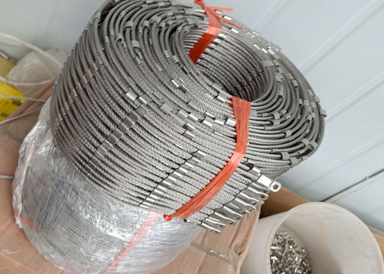 25x25mm 7x7 Stainless Steel Ferrule Rope Mesh CE