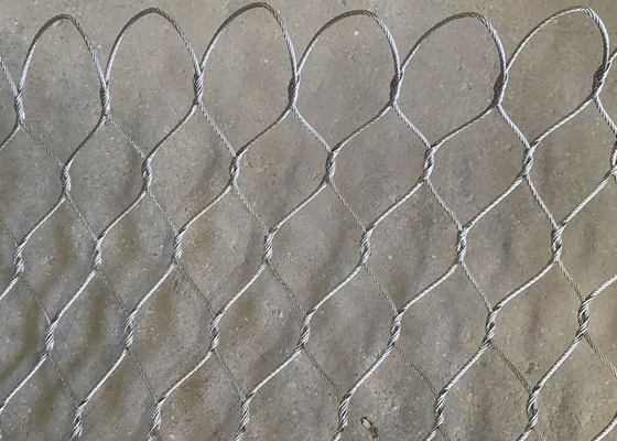 Tensile Stainless Steel Woven Rope Mesh Tinggi Untuk Perlindungan Keamanan Arsitektur