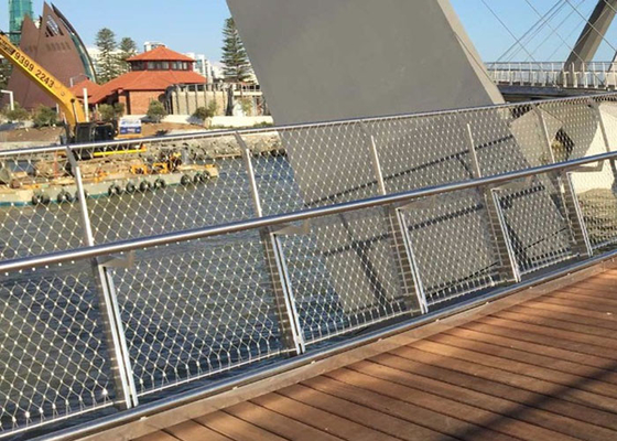 Jaring Pengaman Perlindungan Jatuh Stainless Steel Untuk Lubang Jembatan 3.0 MM 60x60 MM