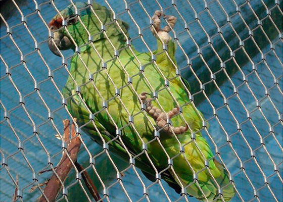 Disesuaikan Fleksibel Stainless Steel Aviary Mesh Untuk Jaring Burung Lubang 30x30 Mm
