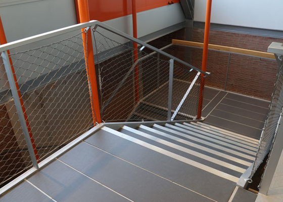 Anticorrosion Stairway Stainless Steel Rope Jaring Lubang 50 X 50mm