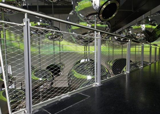 Jaring Tali Pengaman Dekoratif Fleksibel Untuk Balustrade Stainless Steel Ss304 Kawat 2.0 Mm