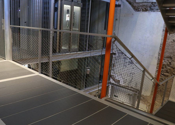 Anticorrosion Staircase Stainless Steel Cable Netting 50 X 50mm Hole