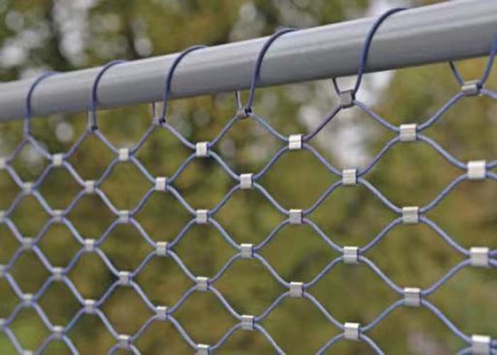 CE PVC Dilapisi SUS304 Stainless Steel Jaring Kabel Dengan Tali Jala 2.0MM