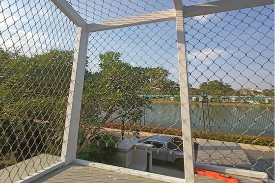 Disesuaikan 3/32 inci Wire Stainless Steel Rope Mesh Untuk Tahan Cuaca Pagar