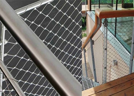 0,5m-30m Jaring Kabel Stainless Steel Fleksibel Untuk Tangga tahan karat