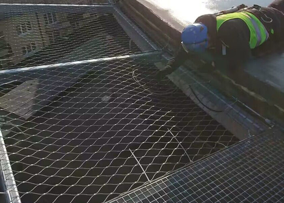 Wire Mesh Arsitektur Anti Alkali Dengan Kabel Stainless Steel 2.0mm