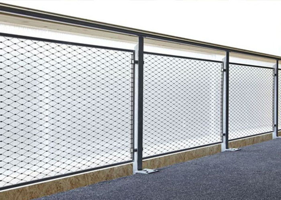 SUS304 Balustrade Cable Mesh Stainless Steel Rope Netting 2.0mm Anti Korosi