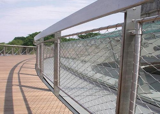 Jaring Pengaman Perlindungan Jalan Raya Dengan Anti Alkali Stainless Steel Cable Mesh