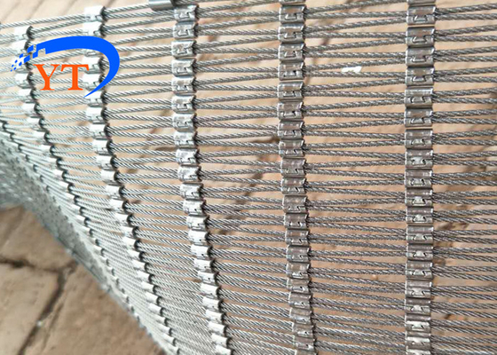 Buckle Wire Rope Mesh Fleksibilitas Disesuaikan Stainless Steel Non Berkarat Untuk Pagar