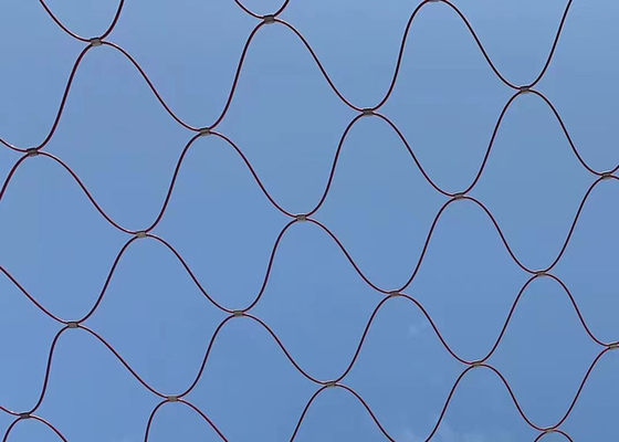 Pvc 304 Stainless Steel Cable Mesh Railing Arsitektur Jaring Kawat Tidak Berkarat