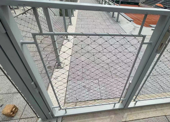 Tahan Korosi Aisi 316 Wire Rope Mesh Net Sebagai Jaring Pengaman Balustrade