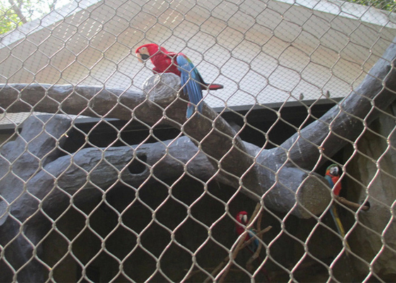 304 Stainless Steel Wire Rope Mesh untuk Aviary Ladder Ukuran Khusus