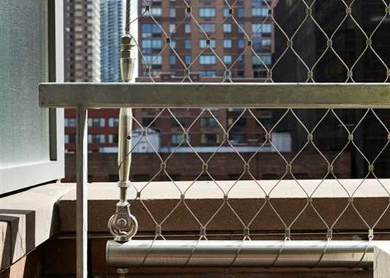 Infill Balustrade Handrail Stainless Steel Cable Mesh Anti Korosif Anti Karat