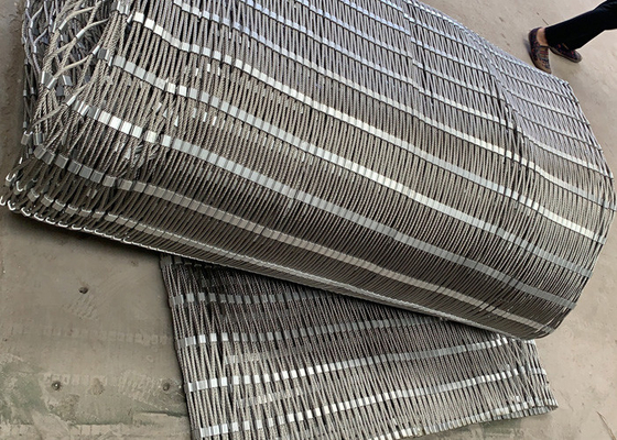 Anti asam Anti alkali Balustrade Kabel Mesh 6.0 Mm 100 * 100 Lubang