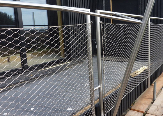 7 X 7 X Tend Cable Mesh Ukuran yang Disesuaikan Untuk Kebun Binatang
