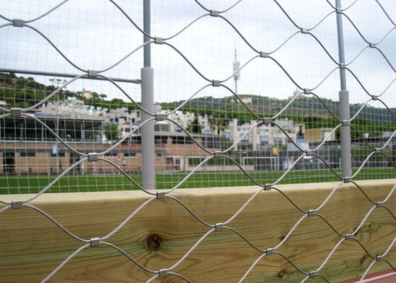 SS316 Stainless Steel Cable Mesh Korosi tahan Zoo Mesh