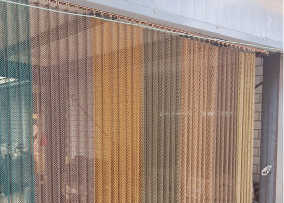 Dekorasi 1mm Metal Mesh Perhiasan Anti Karat Untuk Exhibition Hall