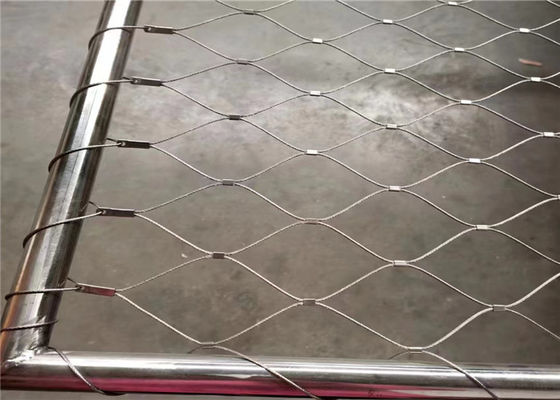 Fleksibel Inox 316L Stainless Steel Rope Wire Mesh Rhombus Shaped