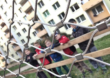 AISI 316 Wire Rope Mesh Net, Kabel Stainless Steel Fleksibel Mesh Untuk Balkon