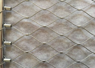 316L SS Wire Rope Mesh Hand Woven 1.2-3.2mm Diameter Untuk Balustrade