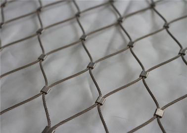 Inox Cable Woven Rope Mesh 7x7, 7x19 Wire tidak hancur Bentuk Rhombus