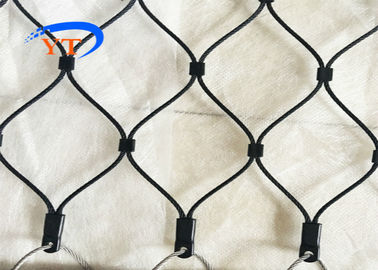 SS Black Oxide Wire Rope Mesh X Mengikat Kabel Keselamatan Pagar Kekuatan Tinggi