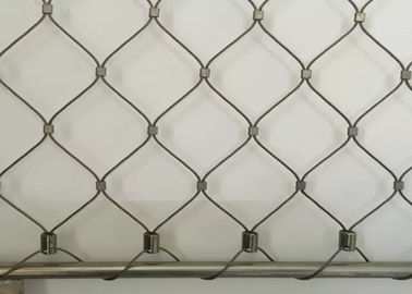 Fleksibel Ferruled Wire Rope Mesh, 316 Grade Stainless Steel Cable Mesh
