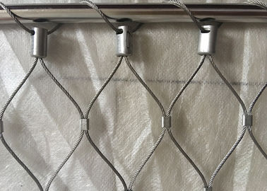 Klasik Inox Balustrade Kabel Mesh, X Tendut Tali Stainless Steel Mesh Webnet