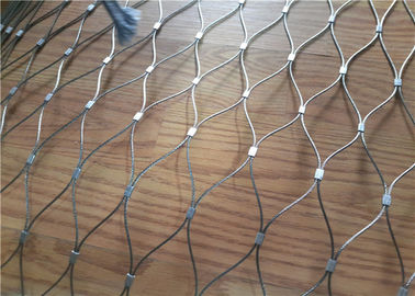 Hand Woven X Tend Cable Mesh, Zoo / Animal Enclosure Wire Rope Ferrule Mesh