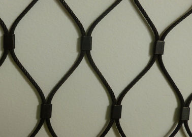 Oksidasi Hitam Stainless Steel Cable Notting Wire Mesh Flexible Woven Type