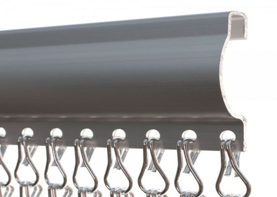 Shiny 12MM Hooks Anodized Aluminium Serangga Layar Mesh