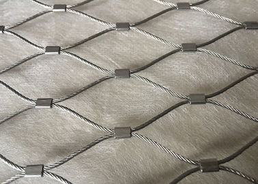 Ferruled Style X-Tend Stainless Steel Cable Wire Mesh Netting Untuk Kebun Binatang Mematikan Tahan